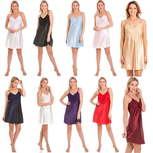 Womens short satin nightie - womens,