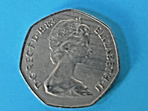 1983 elizabeth 50p coin - 1983,