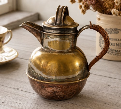 Vintage brass copper - vintage, tea