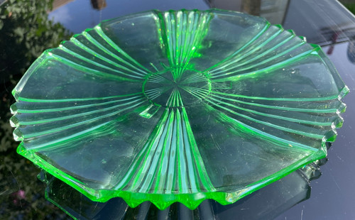 Vintage uranium green glass - uranium,