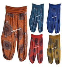 Women Hippy Boho Baggy Yoga Harem Pants Gypsy Ali Baba Wide Leg Hareem Trousers