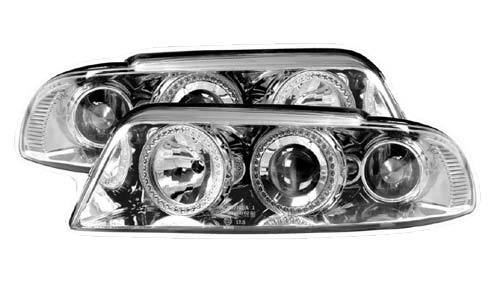 Pair headlights front - front, led