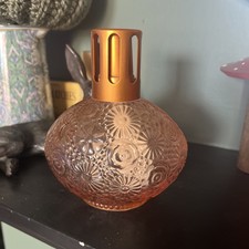 Lamps Berger Autumn Orange And Copper Oil Lamp, Oil Not Included.
