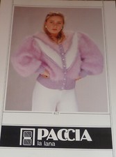Original Paccia La Lana Knitting Pattern Lady's Jacket On Bias No 417