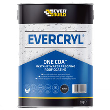 Everbuild EVERCRYL One Coat Fibre Based Instant Roof Repair Compound 1,2.5,5kg