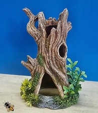 Aquarium Ornament Wood Tree Stump Rock Plants Hide Cave Fish Tank Decoration