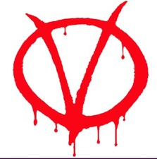 V for Vendetta Style Sticker Decal Guy Fawkes Mask 160mm x 130mm Special  Order