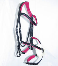 FSS Anatomical Grackle Bridle Freeway MonoCrown Mexican Figure 8 FUCHSIA PINK ?