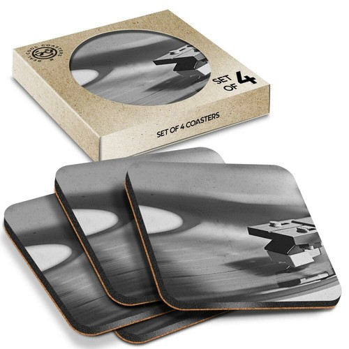 Boxed square coasters bw - -,