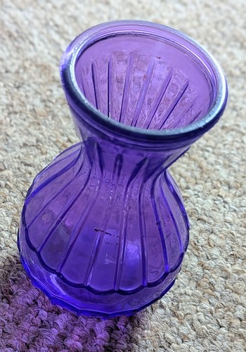 Amethyst glass vase 18cm - amethyst,
