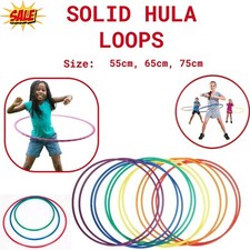 Hula Hoops Children's Kids Adults Exercise Solid Plastic Multicolored UK