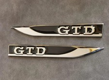 MK7 GTD FRONT WING BADGE DECAL LOGO MOULDING BADGE GOLF POLO