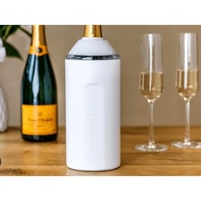 Vinglace White Wine Bottle Insulator Chiller Stainless Steel Portable