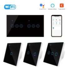 WiFi Smart Switch UK Touch Panel Light Switch TUYA Smart Life APP Remote f Alexa