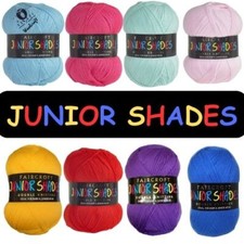 ❤ Woolcraft Faircroft Junior Shades DK Knitting Wool Yarn 500g Acrylic 20 Shades