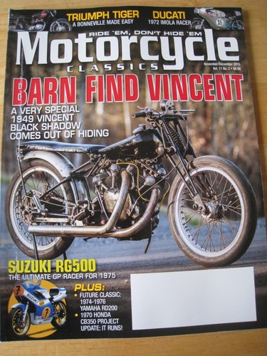 Motorcycle classics magazine - motorcycle,