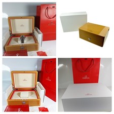 Omega authentic satin finish presentation box with red travel POUCH
