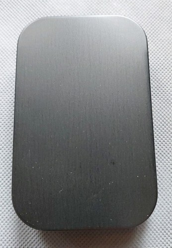 Black 1oz hinged - hinged, tin