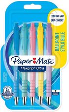 Papermate Flexgrip Ultra Retractable Pens - Med - 5 Pack - Pastel Black Ink