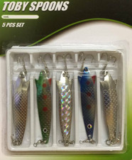 Lineaeffe Toby Spoons Fishing Lures Set - Pike, Mackerel, Bass, Salmon 7g or 12g