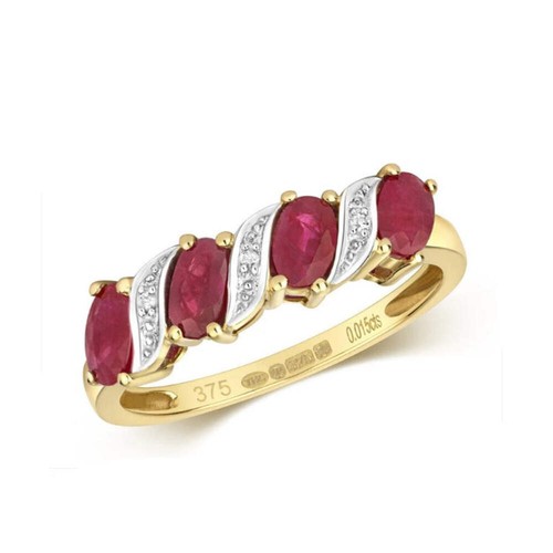 Real ruby ovals and - and, diamond