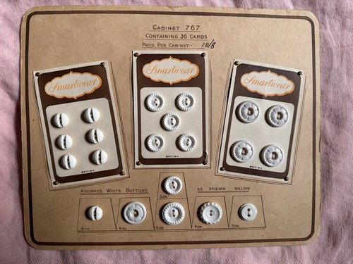 Vintage button display cabinet - button,