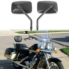 Black Motorcycle Rear View Mirrors 10MM For Honda Shadow ACE VT VF 700 750 1100