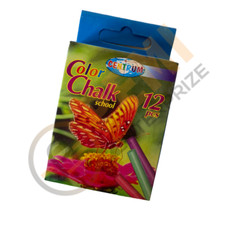 12 X COLOURED CHALK STICKS