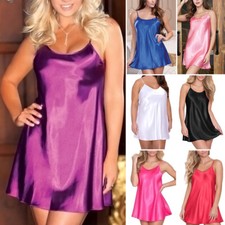 Women's Sleepwear Pajamas Satin Silk Long Nightdress Lingerie Nightwear Dress