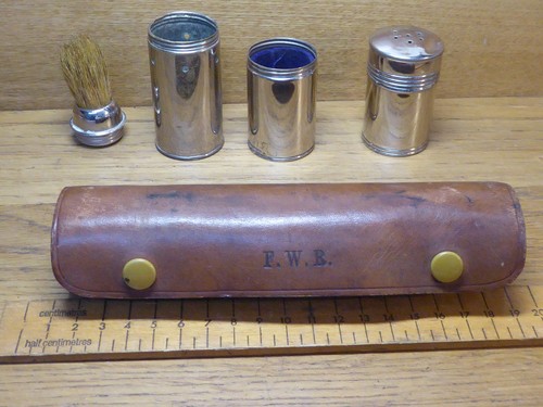 Antique leather mens shaving - leather,