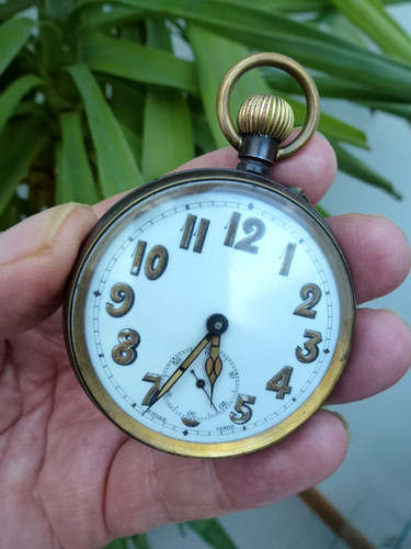 Military gunmetal pocket watch - pocket,