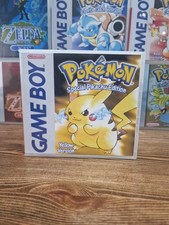 Pokemon Yellow - Replacement Clear Plastic Game Case / Box For Nintendo Gameboy