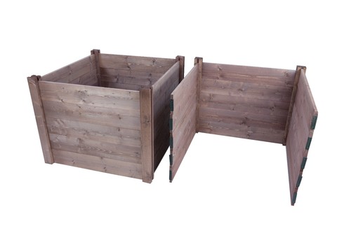 Wooden compost bin module - bin, &