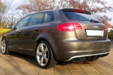 AUDI A3 8P RS3 LOOK REAR BUMPER SPOILER / VALANCE / DIFFUSER 2008-2012 FACELIFT