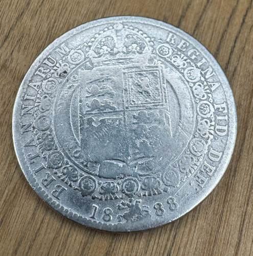 Victoria half crown 1888 worn