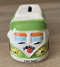 Ceramic VW Camper Van Money