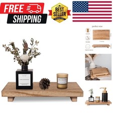 Small Wood Tray Pedestal Stand