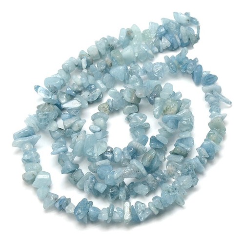 Aquamarine gemstone bead chips - aquamarine,