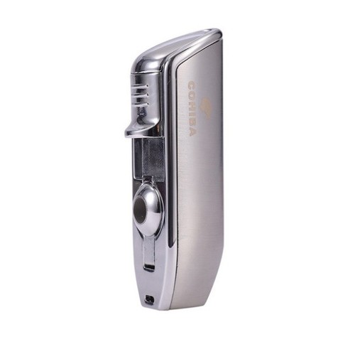 New silver windproof butane - new,