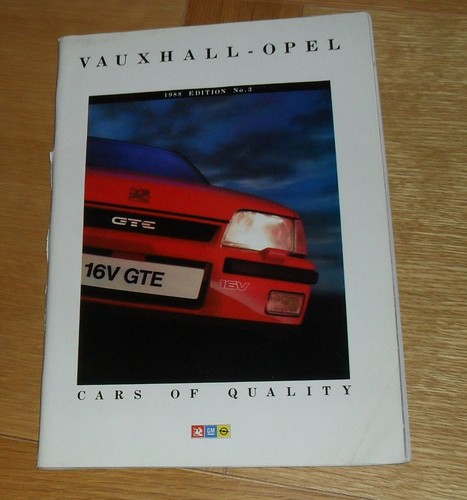 Vauxhall brochure 1988 - brochure,