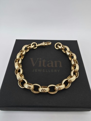9ct gold belcher - belcher, bracelet