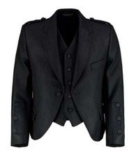 Scottish Black Wool Argyle