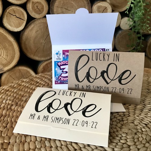 Scratch card favor wedding - card,