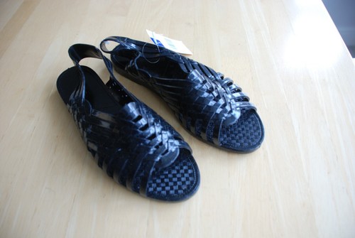 Women black manmade - manmade, toe