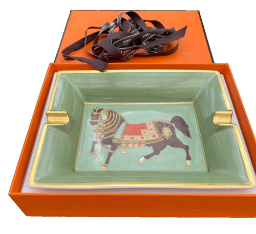 Hermès ashtray brown horse - brown,