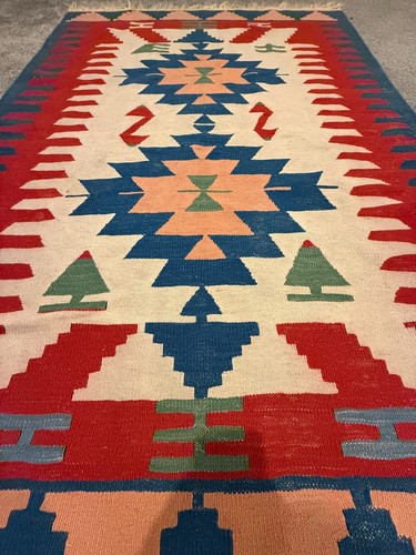 Large vintage turkish kilim - vintage,