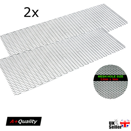 Silver aluminium car grille - silver,