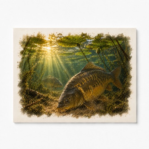 Mirror carp art print - mirror,