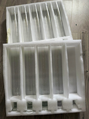 Tall hurricane glass vases - x,