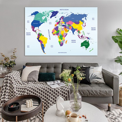 World map canvas prints - map,